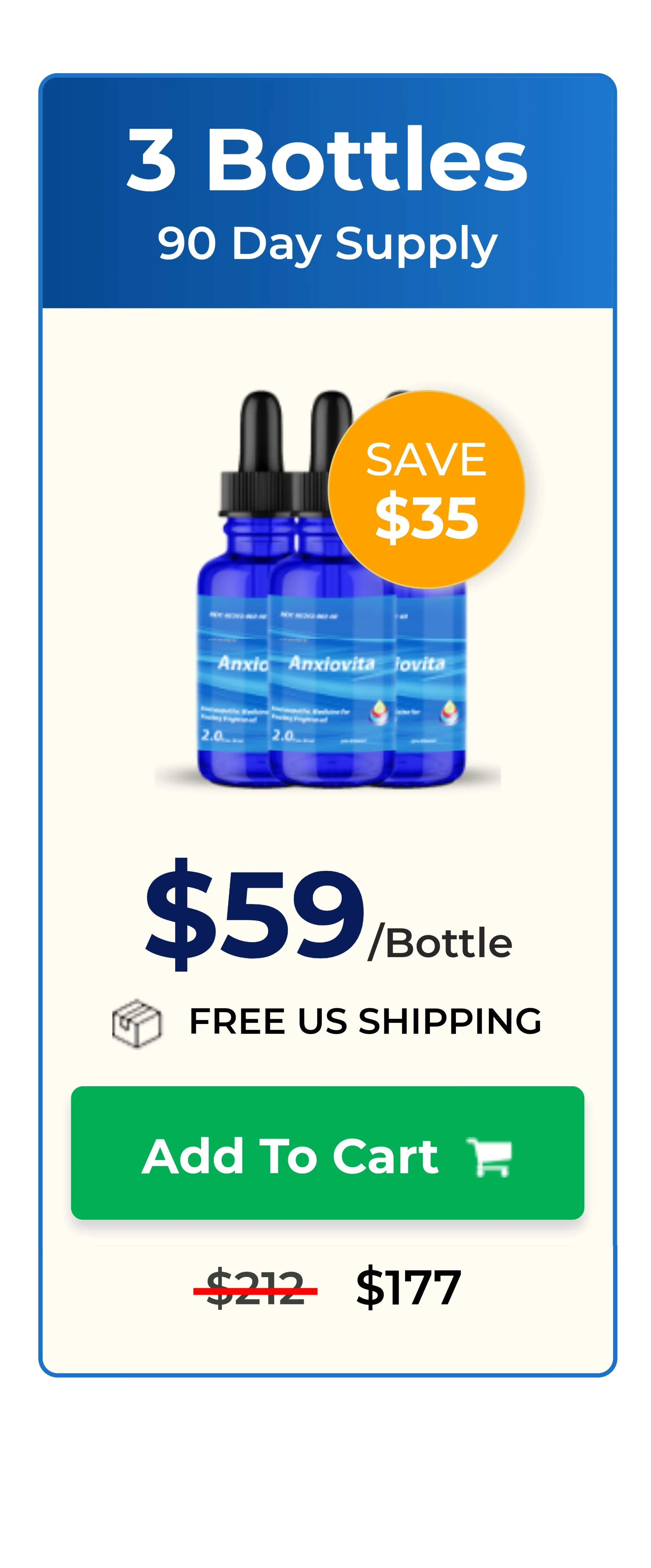 Anxiovita® 3 bottles pricing